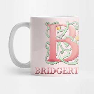 Vintage Bridgerton Monogram Lettering with a Bee Mug